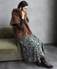 FMKAD19130 MICHEL KLEIN(ミッシェルクラン) ［レイヤードにおすすめ］シアーハイネックカットソー ブラウン