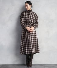 FMKAD19130 MICHEL KLEIN(ミッシェルクラン) ［レイヤードにおすすめ］シアーハイネックカットソー ブラウン