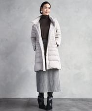 FMKAD19130 MICHEL KLEIN(ミッシェルクラン) ［レイヤードにおすすめ］シアーハイネックカットソー ブラウン