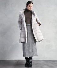 FMKAD19130 MICHEL KLEIN(ミッシェルクラン) ［レイヤードにおすすめ］シアーハイネックカットソー ブラウン