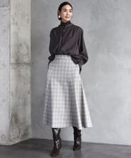 FMKAD19130 MICHEL KLEIN(ミッシェルクラン) ［レイヤードにおすすめ］シアーハイネックカットソー ブラウン