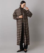 FMKAD19130 MICHEL KLEIN(ミッシェルクラン) ［レイヤードにおすすめ］シアーハイネックカットソー ブラウン