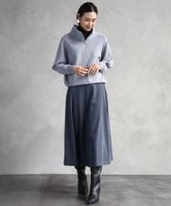 FMKAD19130 MICHEL KLEIN(ミッシェルクラン) ［レイヤードにおすすめ］シアーハイネックカットソー ブラウン