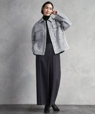 FMKAD19130 MICHEL KLEIN(ミッシェルクラン) ［レイヤードにおすすめ］シアーハイネックカットソー ブラウン