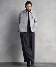 FMKAD19130 MICHEL KLEIN(ミッシェルクラン) ［レイヤードにおすすめ］シアーハイネックカットソー ブラウン