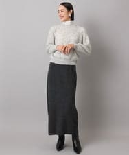 FMKAD19130 MICHEL KLEIN(ミッシェルクラン) ［レイヤードにおすすめ］シアーハイネックカットソー ブラウン