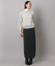 FMKAD19130 MICHEL KLEIN(ミッシェルクラン) ［レイヤードにおすすめ］シアーハイネックカットソー ブラウン