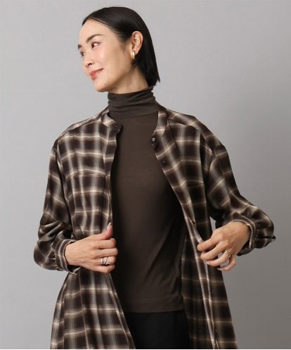 FMKAD19130 MICHEL KLEIN ［レイヤードにおすすめ］シアーハイネックカットソー