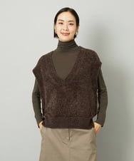 FMKAD19130 MICHEL KLEIN(ミッシェルクラン) ［レイヤードにおすすめ］シアーハイネックカットソー ブラウン