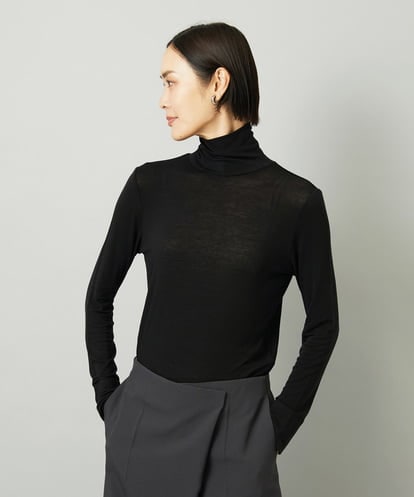 FMKAD19130 MICHEL KLEIN ［レイヤードにおすすめ］シアーハイネックカットソー
