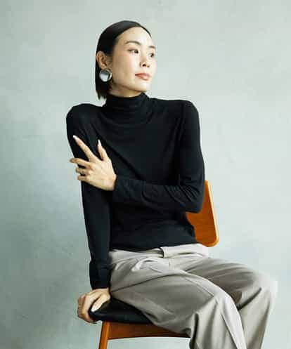 FMKAD19130 MICHEL KLEIN ［レイヤードにおすすめ］シアーハイネックカットソー