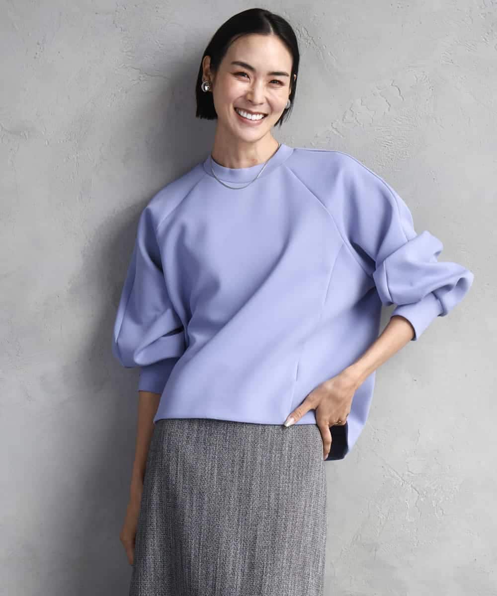 FMKAD20180 MICHEL KLEIN(ミッシェルクラン) ダンボールジャージプルオーバー ラベンダー