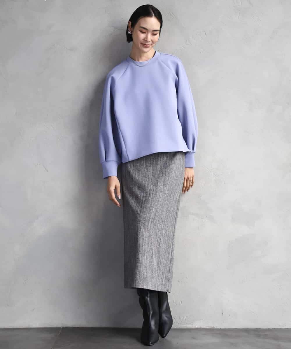 FMKAD20180 MICHEL KLEIN(ミッシェルクラン) ダンボールジャージプルオーバー ラベンダー