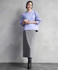 FMKAD20180 MICHEL KLEIN(ミッシェルクラン) ダンボールジャージプルオーバー ラベンダー