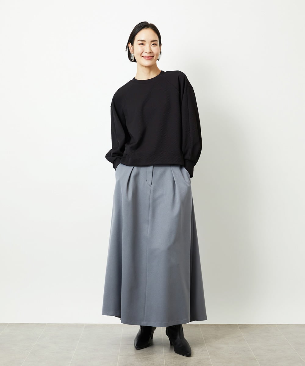 FMKAD20200 MICHEL KLEIN(ミッシェルクラン) ダンボールジャージプルオーバー ブラック