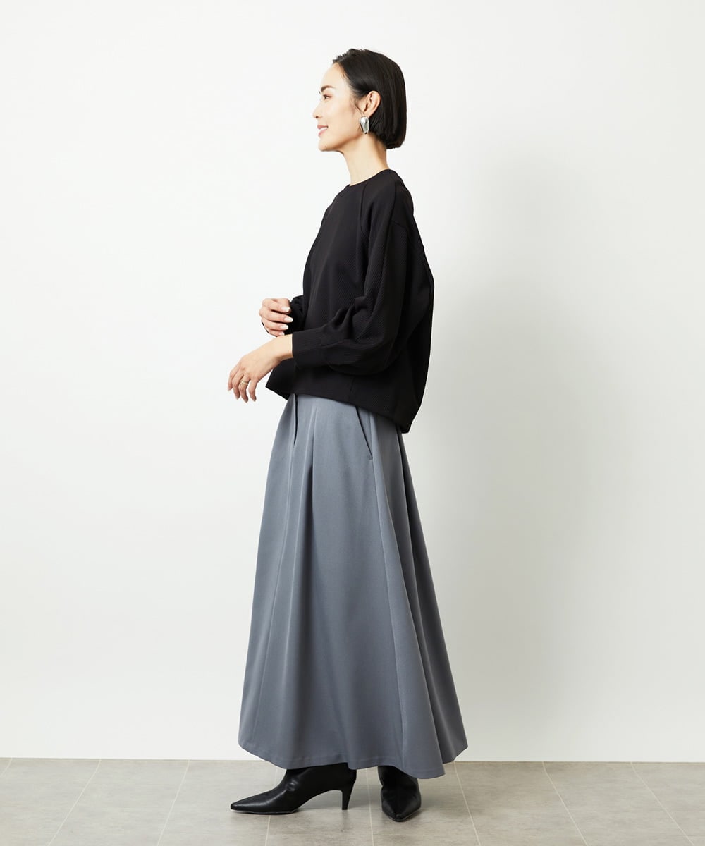 FMKAD20200 MICHEL KLEIN(ミッシェルクラン) ダンボールジャージプルオーバー ブラック