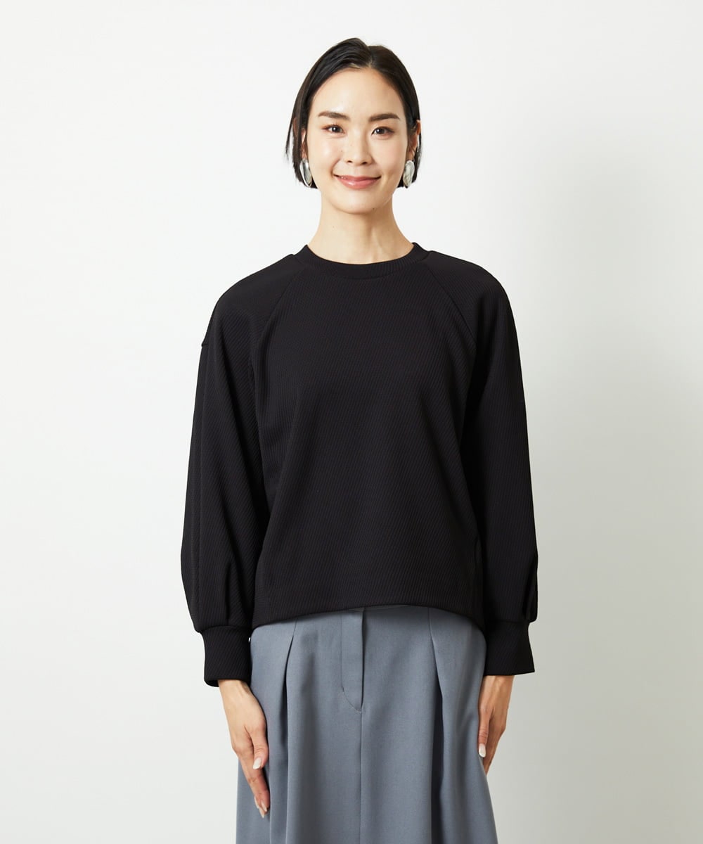 FMKAD20200 MICHEL KLEIN(ミッシェルクラン) ダンボールジャージプルオーバー ブラック