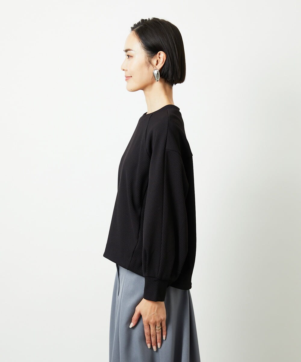 FMKAD20200 MICHEL KLEIN(ミッシェルクラン) ダンボールジャージプルオーバー ブラック