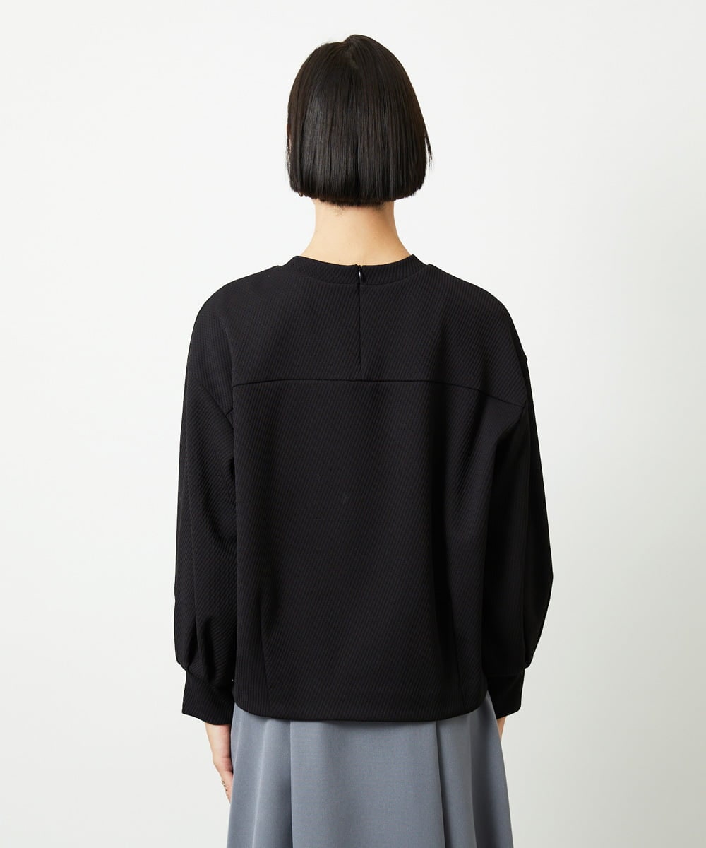 FMKAD20200 MICHEL KLEIN(ミッシェルクラン) ダンボールジャージプルオーバー ブラック