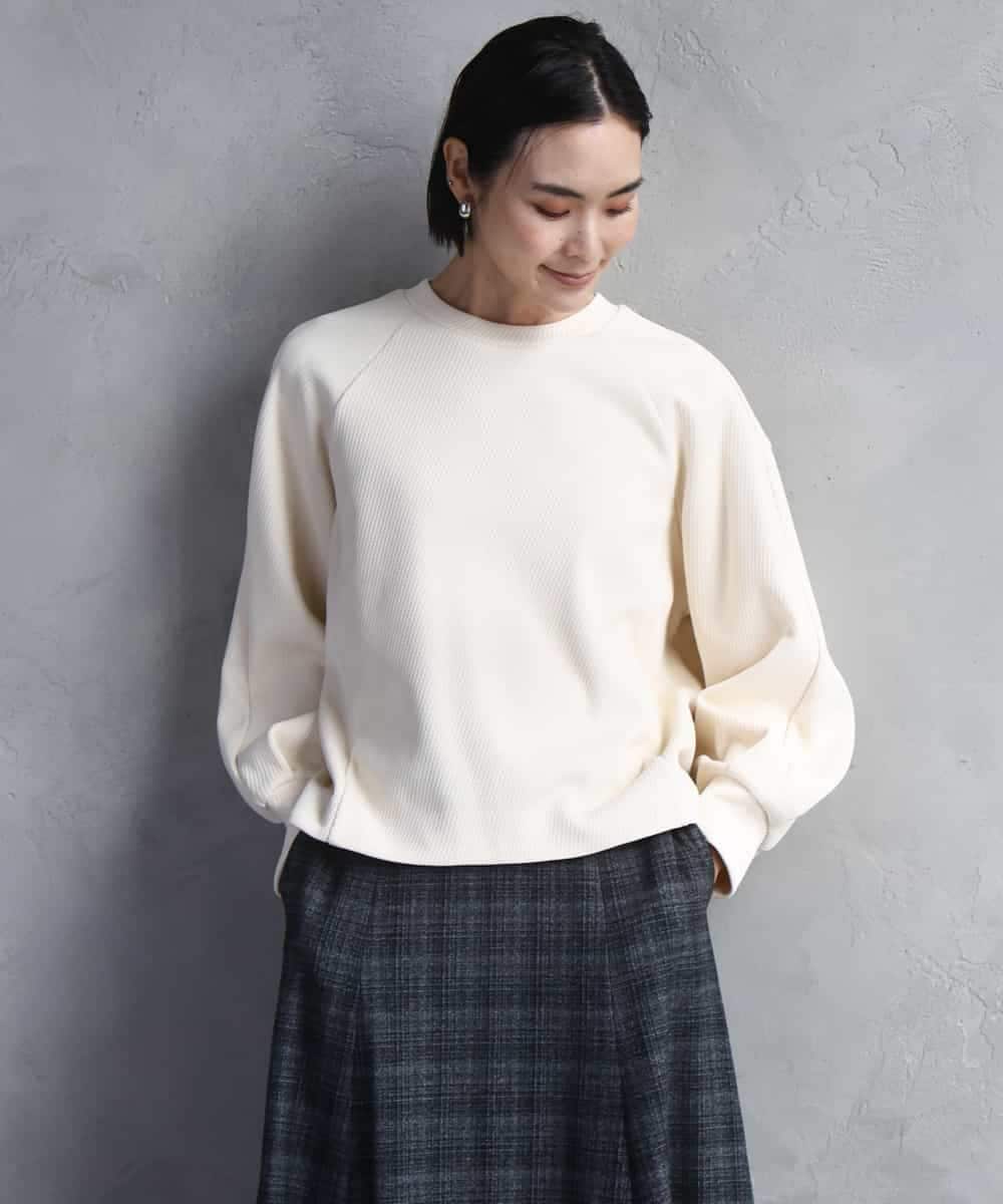 FMKAD20200 MICHEL KLEIN(ミッシェルクラン) ダンボールジャージプルオーバー アイボリー