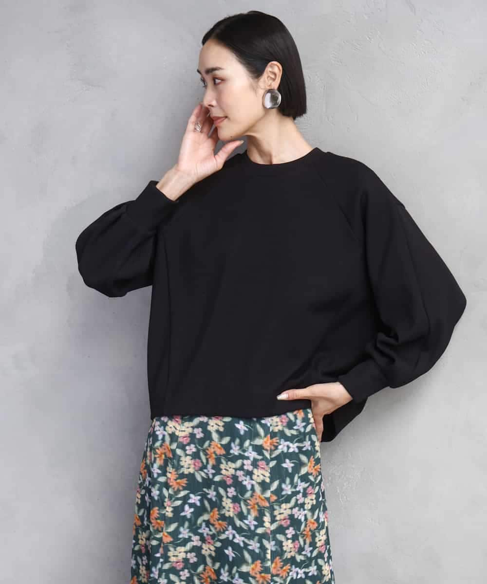 FMKAD20200 MICHEL KLEIN(ミッシェルクラン) ダンボールジャージプルオーバー ブラック