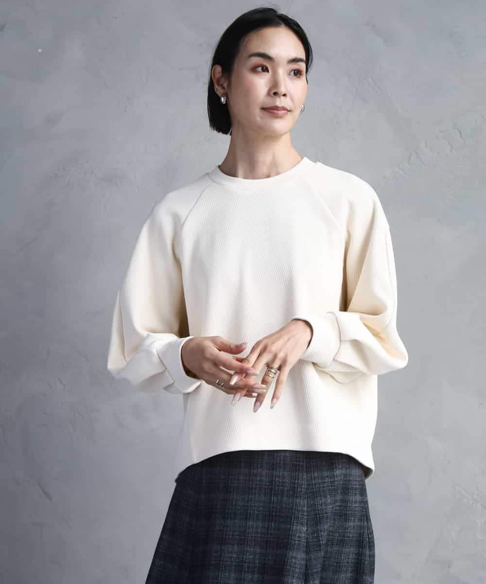 FMKAD20200 MICHEL KLEIN(ミッシェルクラン) ダンボールジャージプルオーバー ブラック