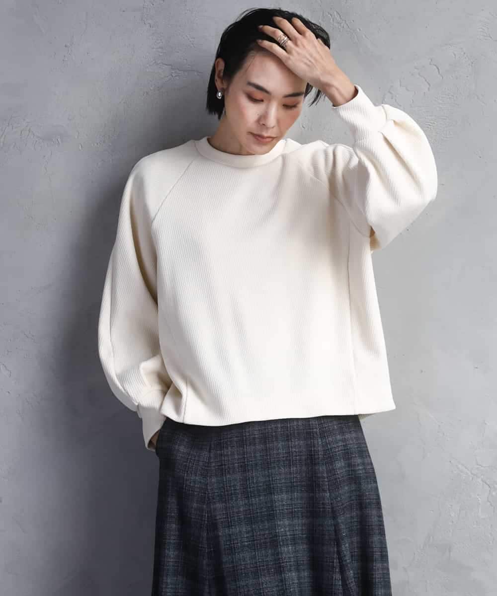 FMKAD20200 MICHEL KLEIN(ミッシェルクラン) ダンボールジャージプルオーバー ブラック