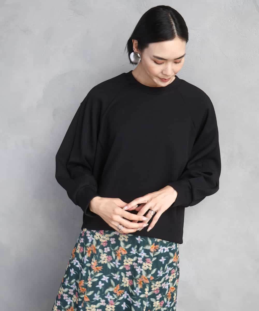 FMKAD20200 MICHEL KLEIN(ミッシェルクラン) ダンボールジャージプルオーバー ブラック