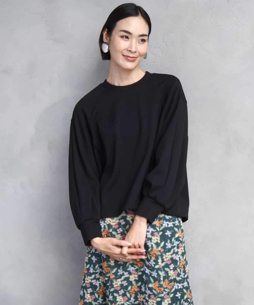 FMKAD20200 MICHEL KLEIN(ミッシェルクラン) ダンボールジャージプルオーバー ブラック