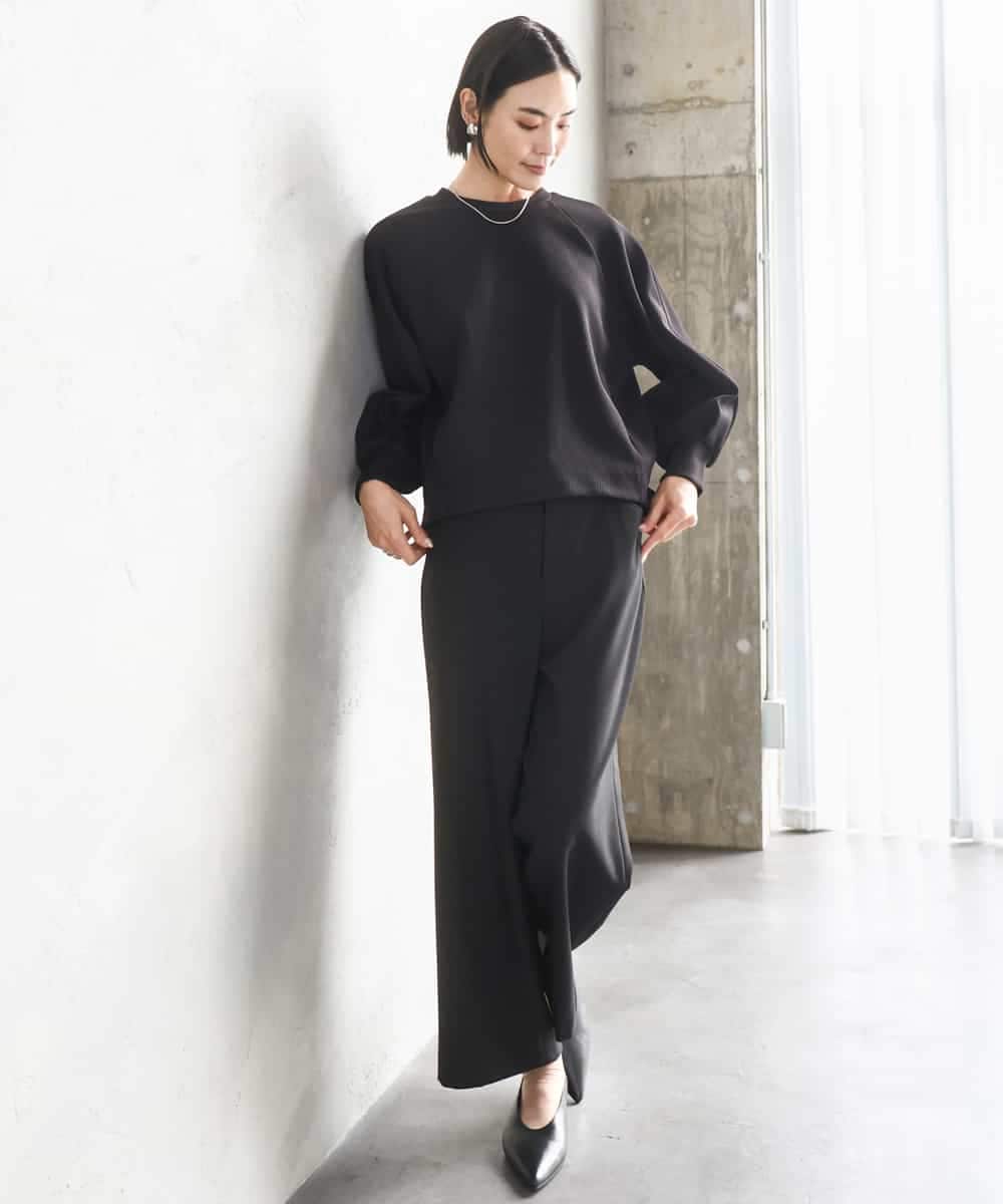 FMKAD20200 MICHEL KLEIN(ミッシェルクラン) ダンボールジャージプルオーバー ブラック