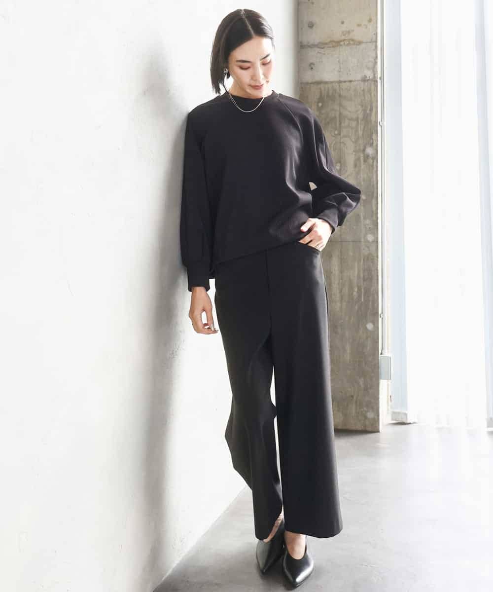 FMKAD20200 MICHEL KLEIN(ミッシェルクラン) ダンボールジャージプルオーバー ブラック