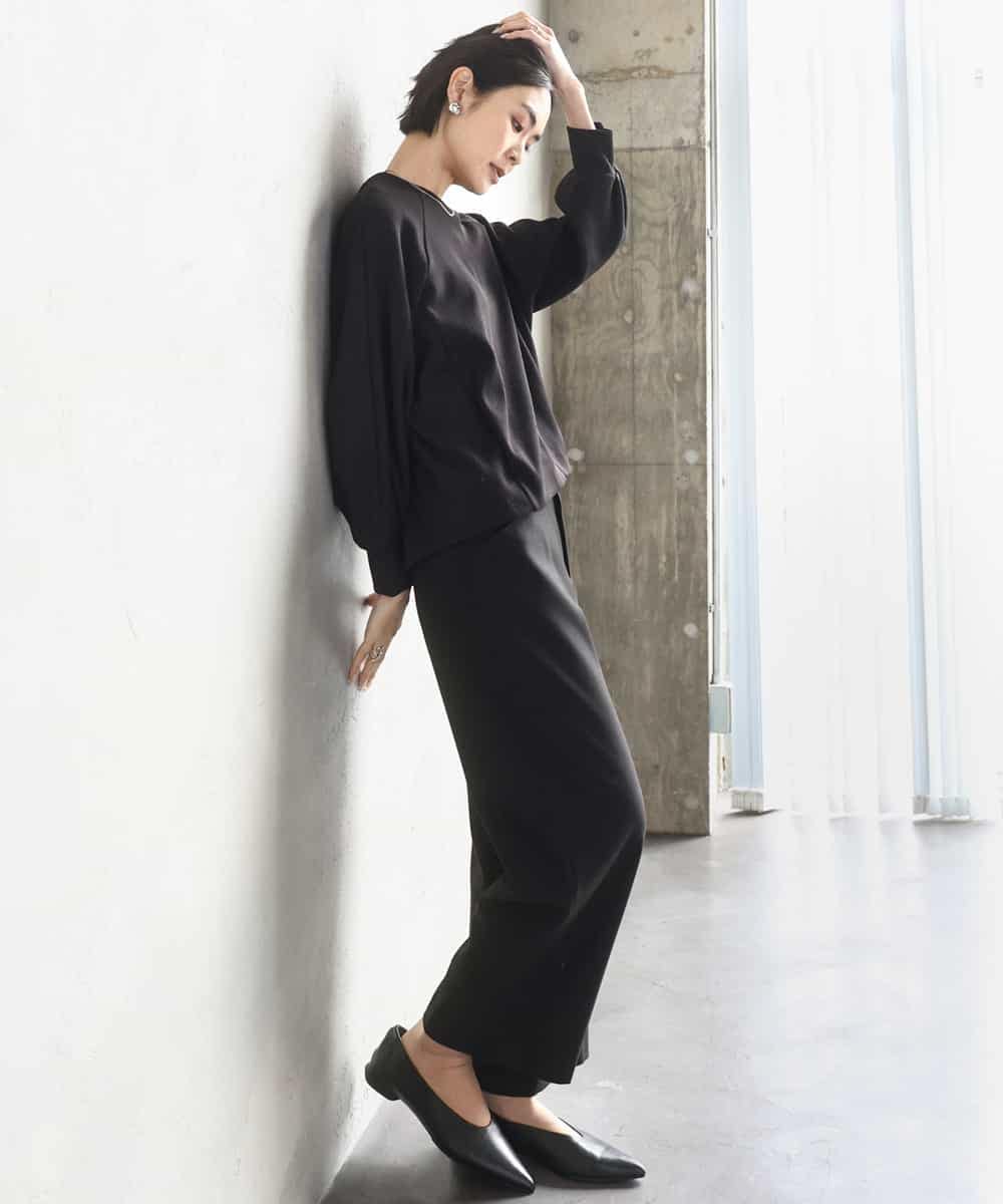 FMKAD20200 MICHEL KLEIN(ミッシェルクラン) ダンボールジャージプルオーバー ブラック