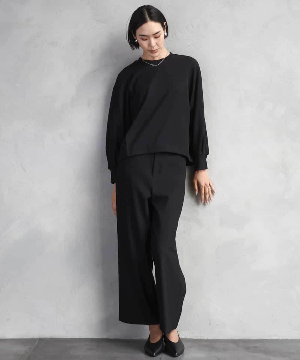 FMKAD20200 MICHEL KLEIN(ミッシェルクラン) ダンボールジャージプルオーバー ブラック