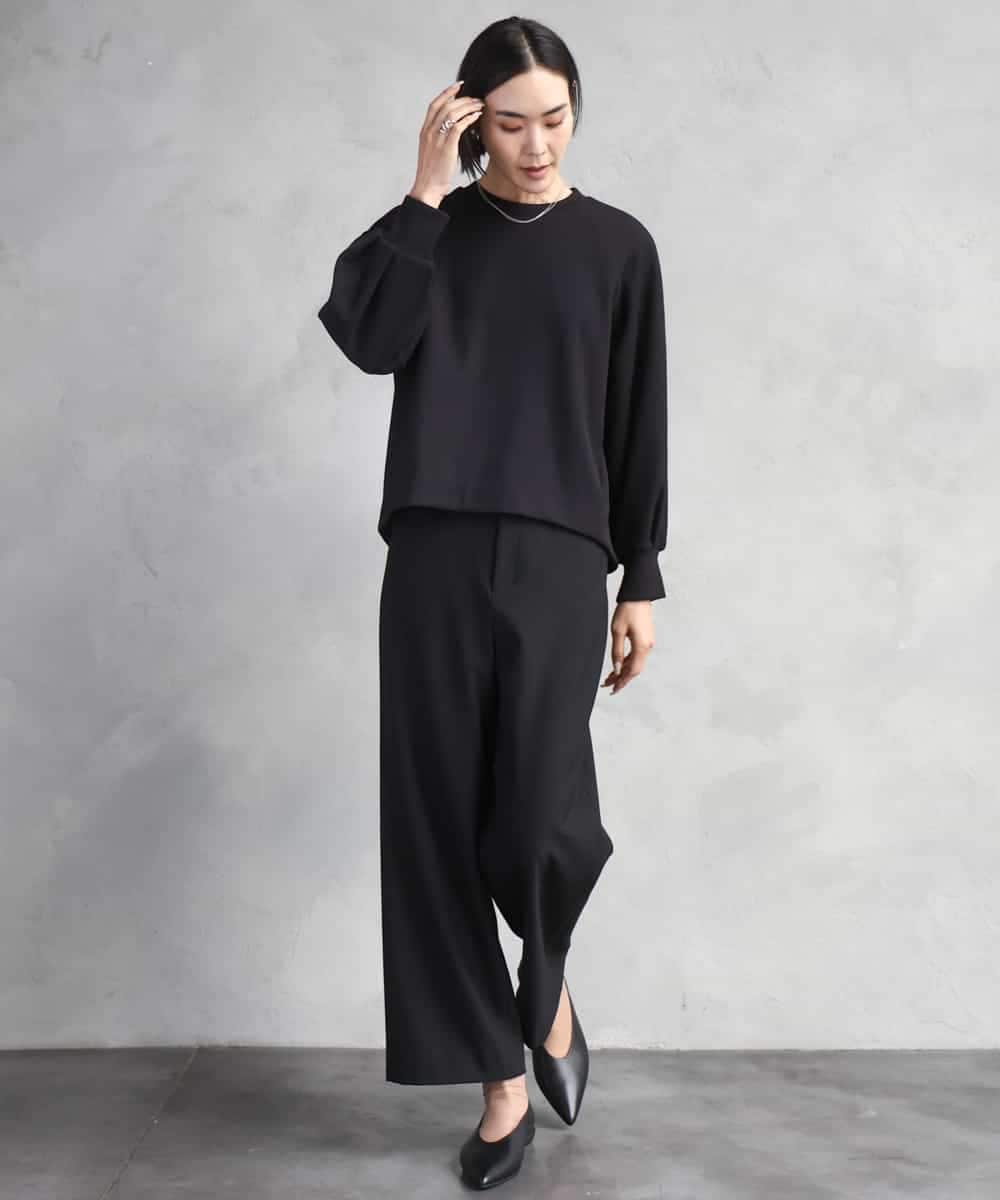 FMKAD20200 MICHEL KLEIN(ミッシェルクラン) ダンボールジャージプルオーバー ブラック