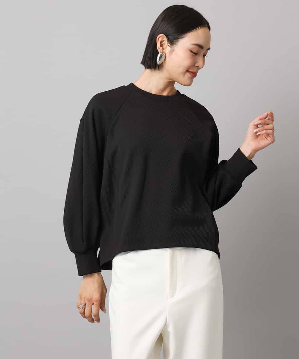 FMKAD20200 MICHEL KLEIN(ミッシェルクラン) ダンボールジャージプルオーバー ブラック