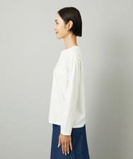 FMKAD21150 MICHEL KLEIN(ミッシェルクラン) ミニマルロゴ ロングスリーブTシャツ ホワイト