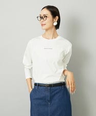 FMKAD21150 MICHEL KLEIN(ミッシェルクラン) ミニマルロゴ ロングスリーブTシャツ ホワイト