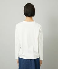 FMKAD21150 MICHEL KLEIN(ミッシェルクラン) ミニマルロゴ ロングスリーブTシャツ ホワイト