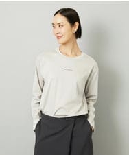 FMKAD21150 MICHEL KLEIN(ミッシェルクラン) ミニマルロゴ ロングスリーブTシャツ ライトグレー