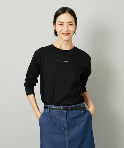 FMKAD21150 MICHEL KLEIN ミニマルロゴ ロングスリーブTシャツ