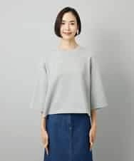 FMKAD60190 MICHEL KLEIN(ミッシェルクラン) [セットアップ対応]ラメ裏毛プルオーバー ライトグレー