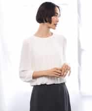 FMKAG34170 MICHEL KLEIN(ミッシェルクラン) 【通勤におすすめ】バルーンヘムブラウソー ホワイト