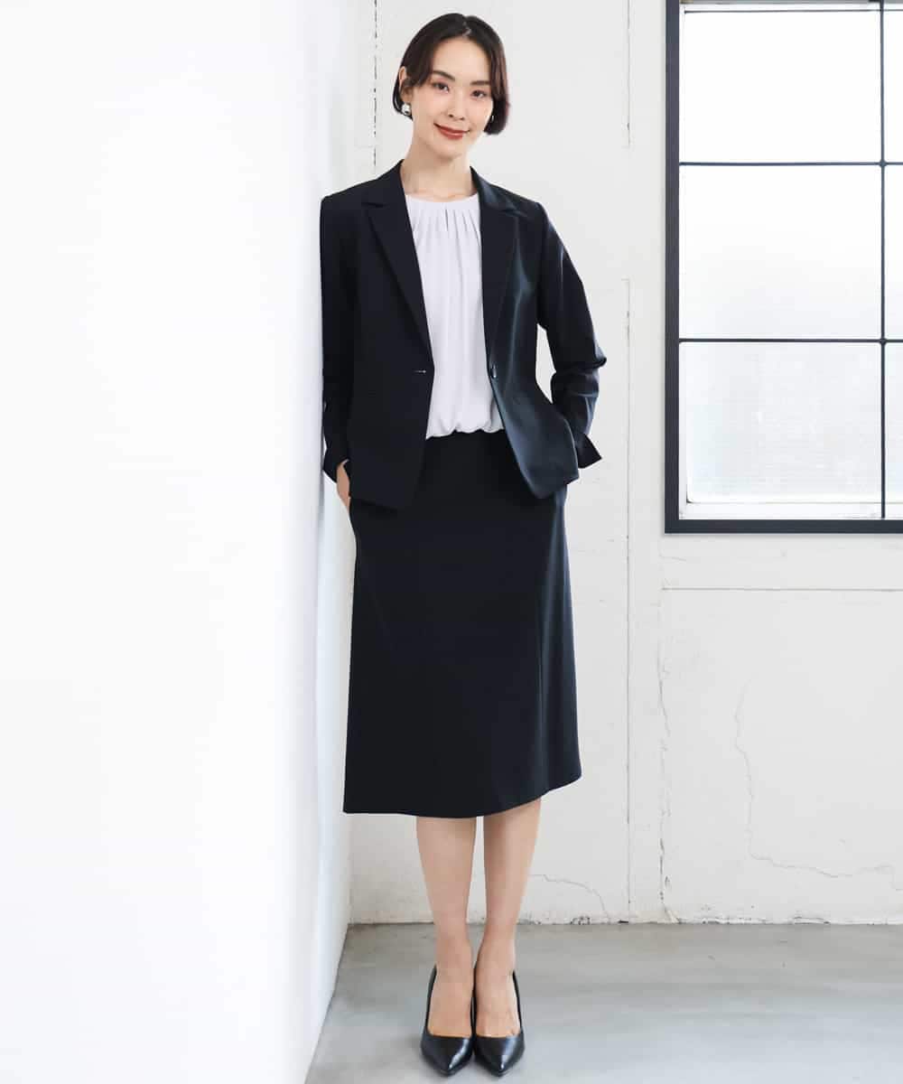 FMKAG34170 MICHEL KLEIN(ミッシェルクラン) 【通勤におすすめ】バルーンヘムブラウソー ホワイト