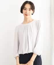 FMKAG34170 MICHEL KLEIN(ミッシェルクラン) 【通勤におすすめ】バルーンヘムブラウソー ホワイト