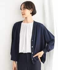 FMKAG34170 MICHEL KLEIN(ミッシェルクラン) 【通勤におすすめ】バルーンヘムブラウソー ホワイト