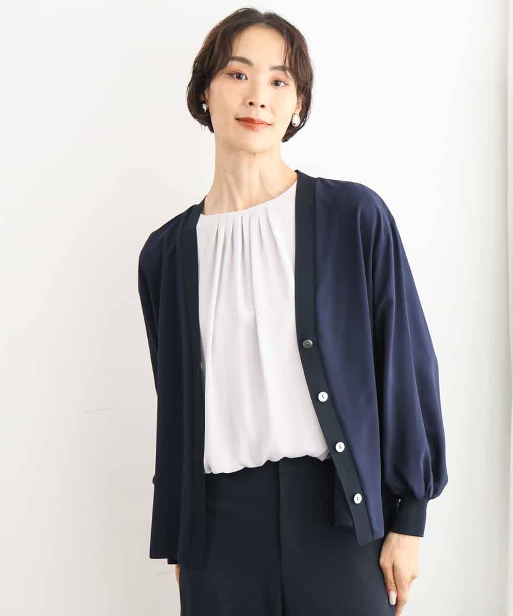 FMKAG34170 MICHEL KLEIN(ミッシェルクラン) 【通勤におすすめ】バルーンヘムブラウソー ホワイト