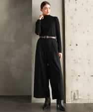 FMKAG40130 MICHEL KLEIN(ミッシェルクラン) [レイヤードスタイルにおすすめ]シアーハイネックカットソー ブラック