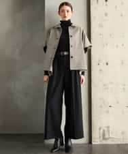 FMKAG40130 MICHEL KLEIN(ミッシェルクラン) [レイヤードスタイルにおすすめ]シアーハイネックカットソー ブラック