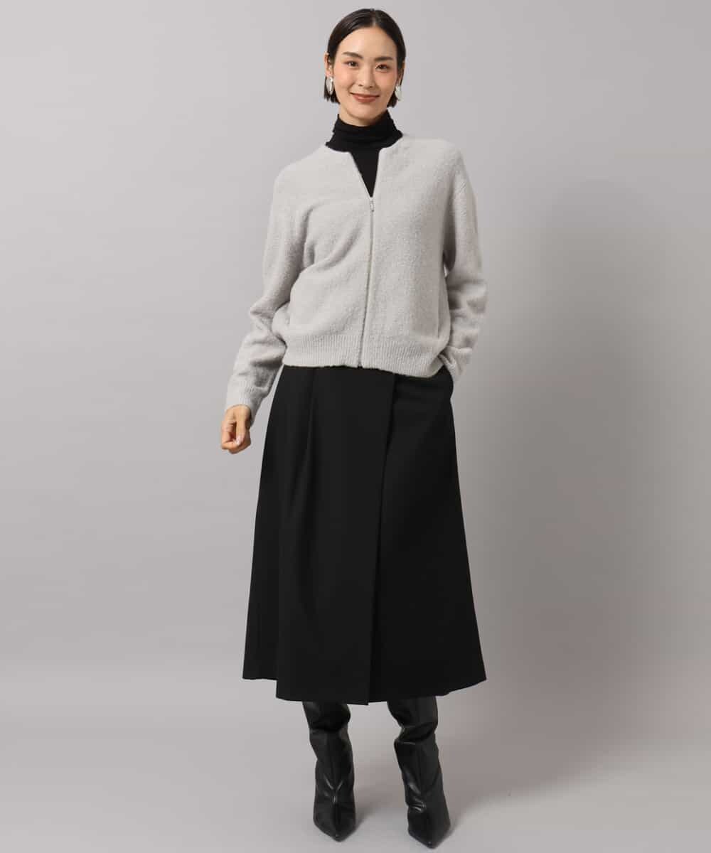 FMKAG40130 MICHEL KLEIN(ミッシェルクラン) [レイヤードスタイルにおすすめ]シアーハイネックカットソー ブラック