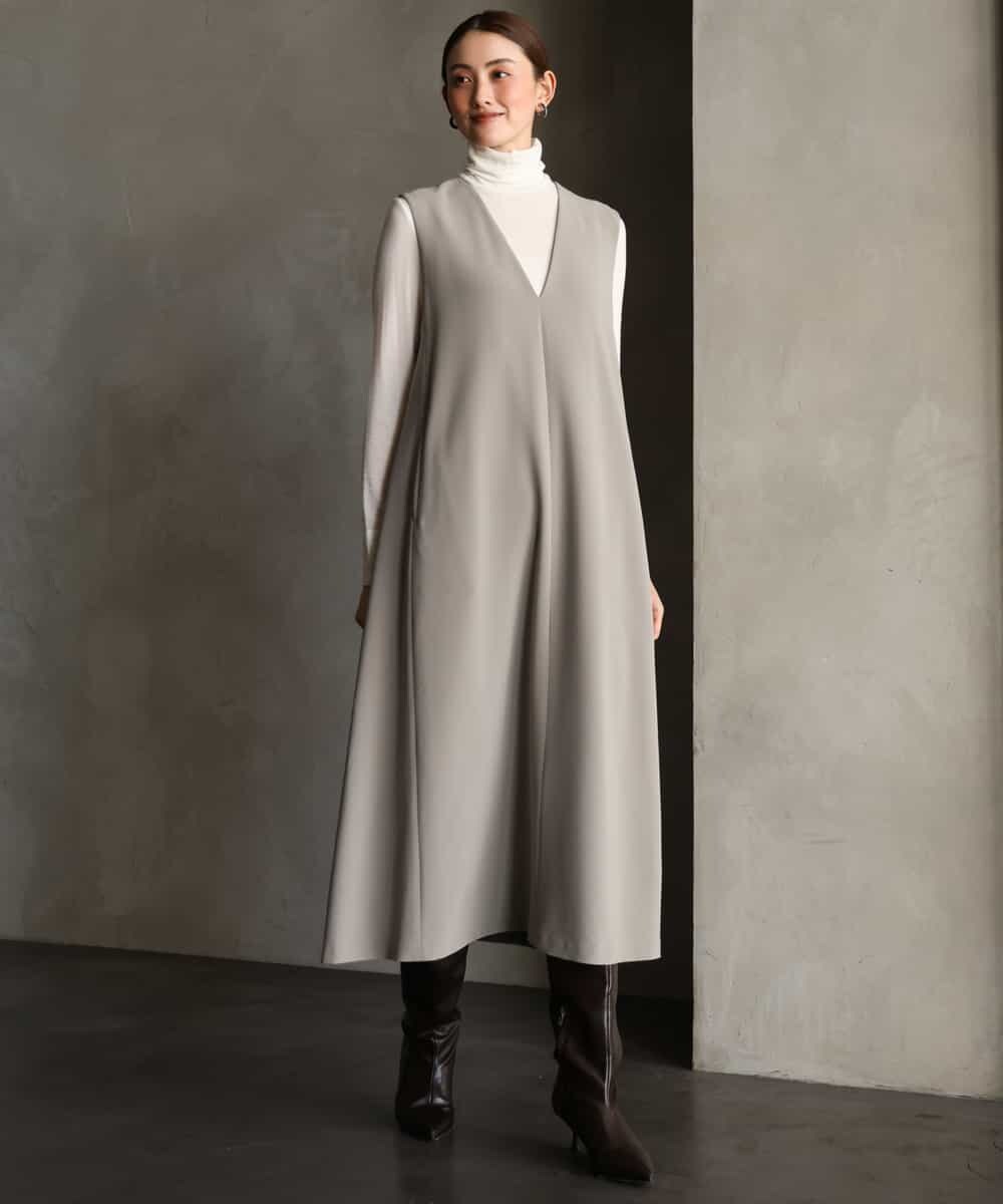 FMKAG40130 MICHEL KLEIN(ミッシェルクラン) [レイヤードスタイルにおすすめ]シアーハイネックカットソー ブラック